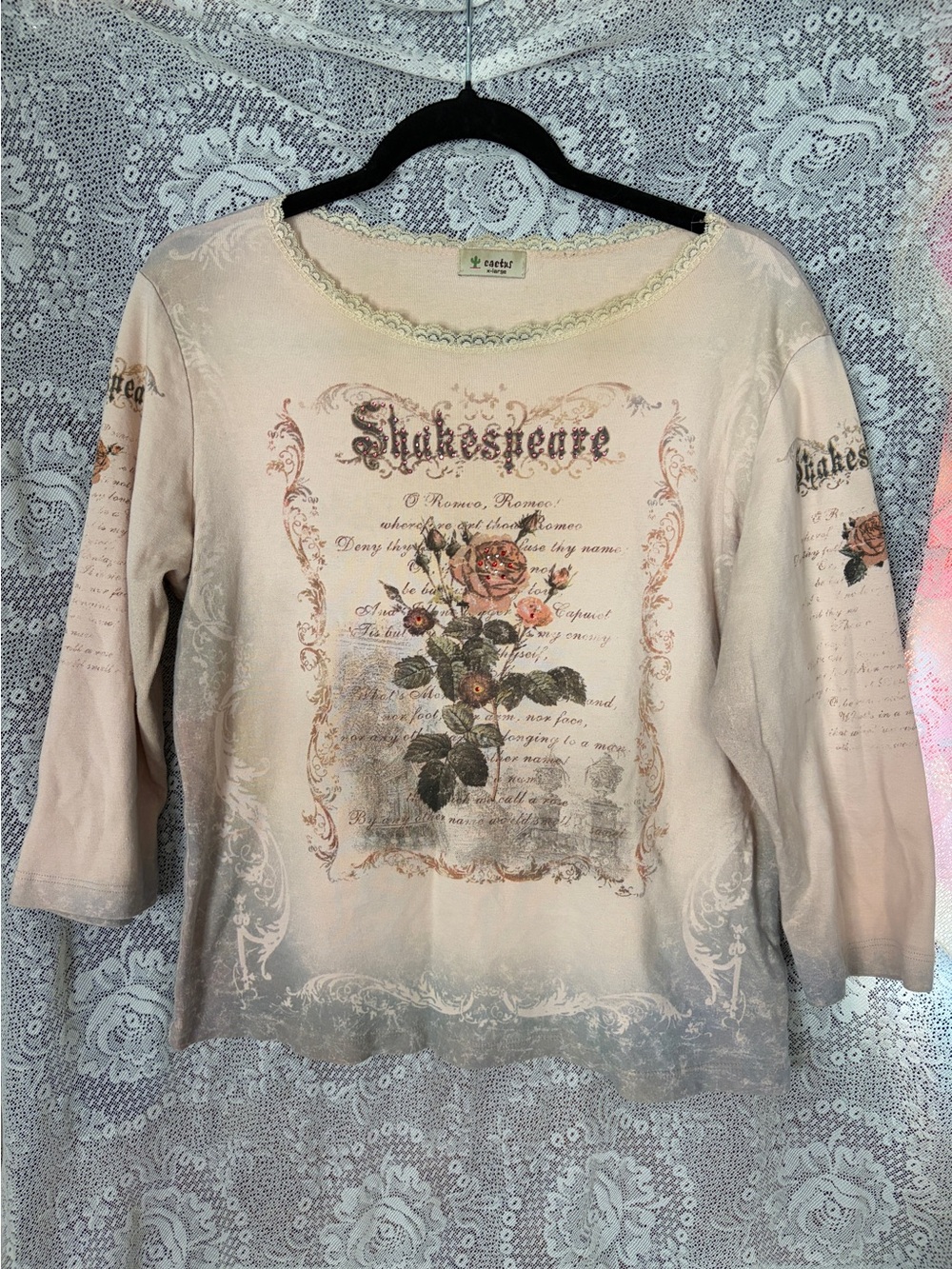 Y2K Shakespeare Graphic Tee (mid length sleeves)